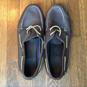 Men’s Sperry Dark Brown Leather, Sz 10